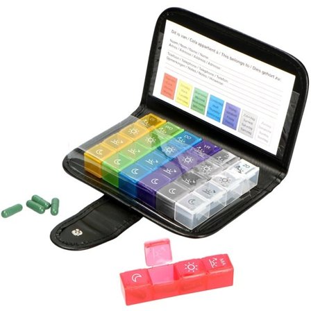 Fysic Veckopillerask med 7 dagsfack och 4 doseringsfack per dag