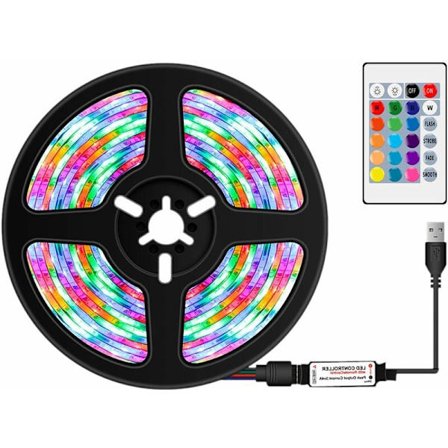 4M RGB LED-remsa USB LED-remsor LED-remsbelysning, LED-belysning LED-dekoration med IR-fjärrkontroll för fest, hem, sovrum, TV, köksdekoration