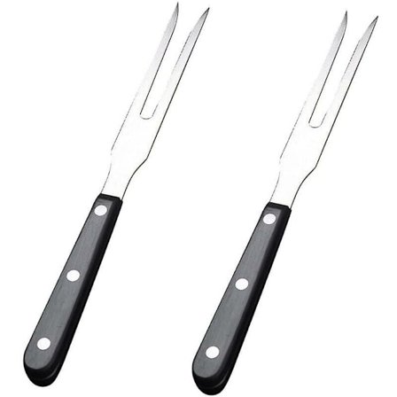 2 stk. utskjæringsgafler, grytegafler, rustfritt stål, kjøttgafler for BBQ, kjøkken, kalkun, stek, middag, festival