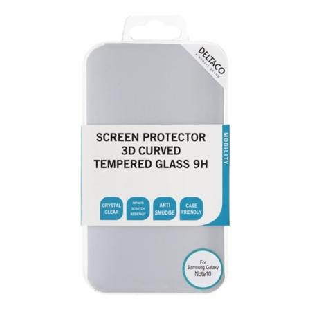 DELTACO näytönsuoja Samsung Galaxy Note 10:lle, kaartuvuus 3D Transparent