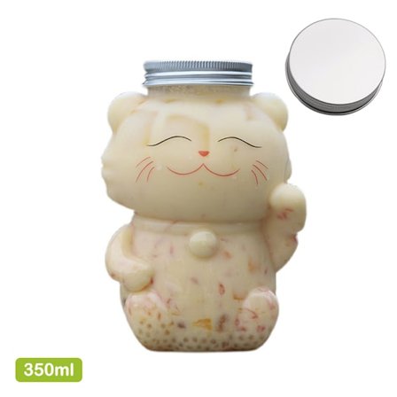 Hemmagjorda juiceflaskor kattdesign dryckesflaska transparent J