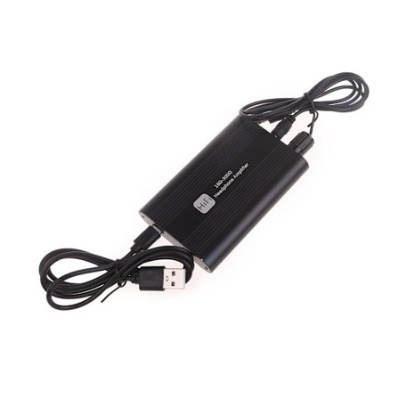 16-300Ω Portabel Hörlursförstärkare i Aluminiumlegering med USB-strömkabel