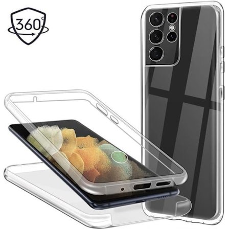 Beskyttelsesetui - BOOLING - til Samsung Galaxy S21 Ultra 5G - Fleksibel - Gennemsigtig - 360 grader