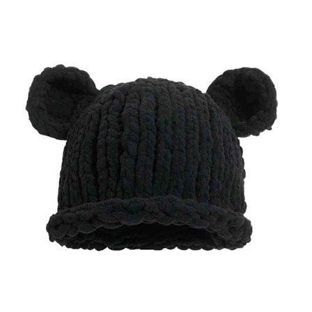 Skihue Snowboardlue Kaldt Vær Beskyttende Lue Casual Shopping Date Lue for Kvinnelige Stiler Svart