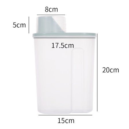 Forseglingskrukke til husholdningskorn, køkkenopbevaringskrukke til mad, opbevaringskrukke til tørret frugt, snackopbevaringsboks (Nordisk blå stor)