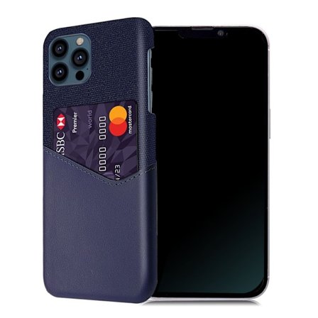 Bofink iPhone 13 Pro skal med korthållare - Blå