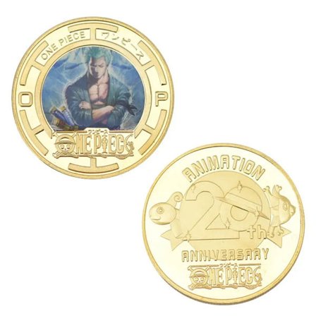 One Piece Guldbelagt Guldmønt Spil Luffy Zoro Chopper Portgas·D· Ace Mindesmønter Børn Klassisk Samling Legetøj Souvenir