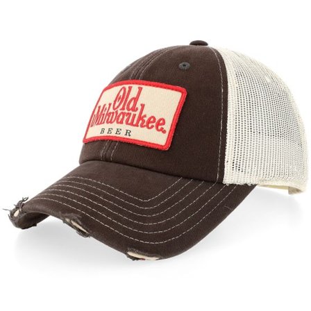 American Needle - Svart trucker Keps - Old Milwaukee Orville Black/Stone Trucker @ Hatstore