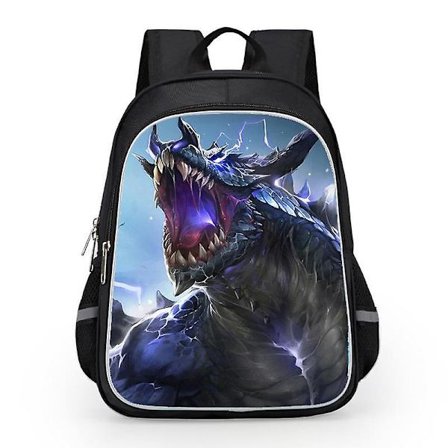 Godzilla Print School Bag Kids Waterproof Backpack #1 Y