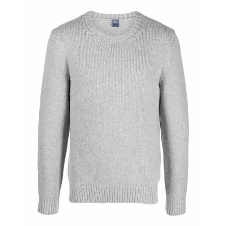 Fedeli, Round-neck Knitwear Grijs, Heren, Maat:M