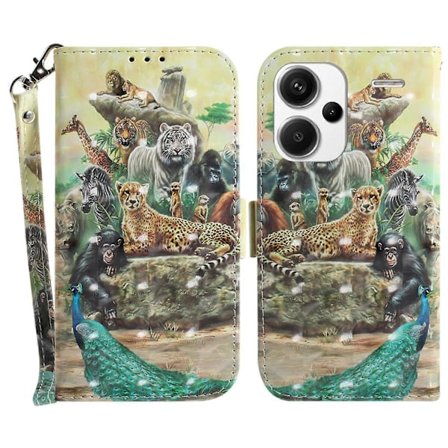 För Xiaomi Redmi Note 13 Pro+ 5G Fodral 3D Mönster Läder Plånbok Telefonfodral Handväska