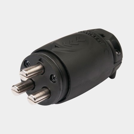 Kabelový konektor pro elektromotory Marinco, 3pólový samec, 12 - 48 V, 70 A, vhodný pro kabel 8 - 13,2 mm², černý