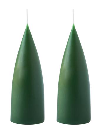 Hand Dipped C -Shaped Candles, 2 Pack Home Decoration Candles Block Candles Grön Kunstindustrien