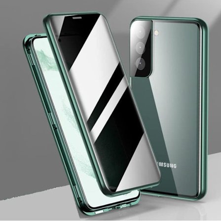 Sekretess magnetiskt fodral för Samsung S25 plus grön