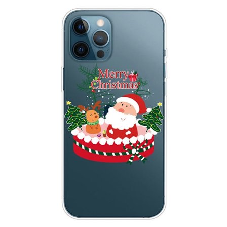 iPhone 14 Pro Funny Christmas Pattern Design Phone Case Soft Flexible Slim stødsikkert Anti-Fingerprint Cover - Julemand Og Julemand