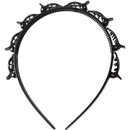 Hårnål til dobbelte pandehår, hårnålsdiadem, dreje- og klemmediadem, diadem med klemmer, koreansk flettet diadem