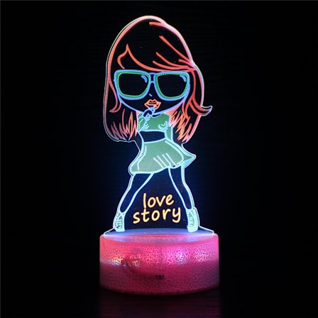 Taylor swift 3D Nattlampor Musik Party Supplies Fan Favorit Dekoration 16 färgskiftande Touch 3D Illusion swifties Bordslampor B