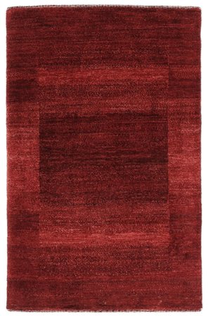 Anudada A Mano Loribaft Fine Alfombra 78X120 Oriental De Lana Rojo Oscuro/Negro Pequeño