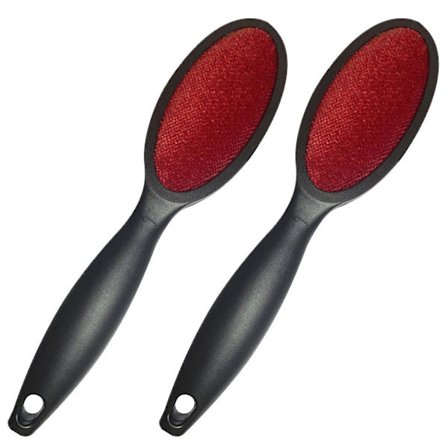 Kaksisuuntainen nukkaharja Monikäyttöinen sähköstaattinen vaateharja Kotiin 2kpl-musta