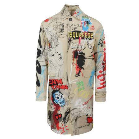 Dsquared2 Jas , Beige , Heren , Maat: L Jassen