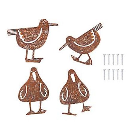 Rustent Metal Måge Havehegn Dekoration Fugl Landgård Havekunst Skilte Havepynt Metal Fugl