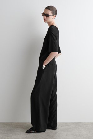 COS Women's Tuta In Crêpe Di Seta in Nero
