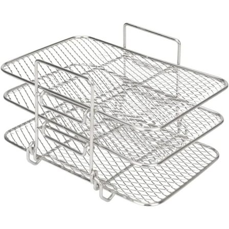 Airfryer-stativ til Ninja Dual Airfryer - 304 rustfrit stål - Multifunktionelt tilbehør kompatibelt med Ninja DZ201 / DZ401 / AF300UK / AF400UK