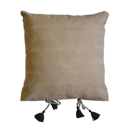 Dekorativ bomuldspude 45x45cm beige