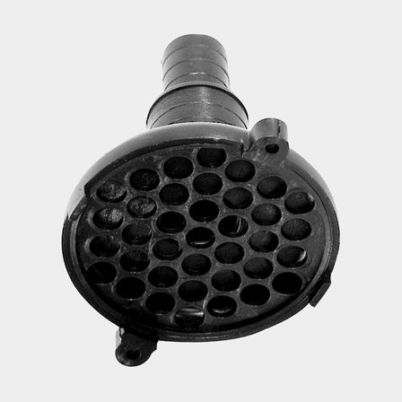 Bundsi til lænsepumpe, passer 25 mm (1") slange / 38 mm (1 1/2") slange, vandret, plast