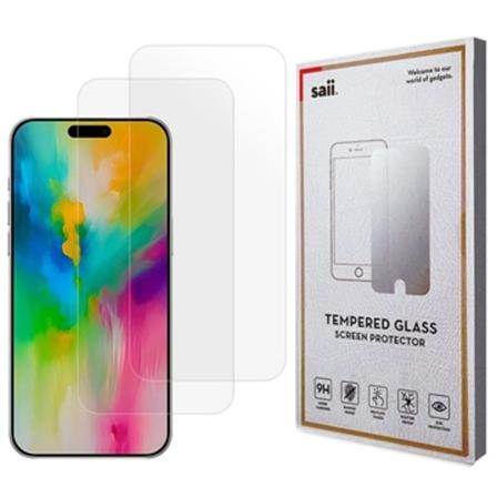 iPhone 16 Pro Saii 3D Premium Härdat Glas Skärmskydd - 9H... Genomskinlig