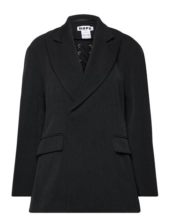 Hope Corset Blazer Dark Grey Melange-42 - Grey - 36