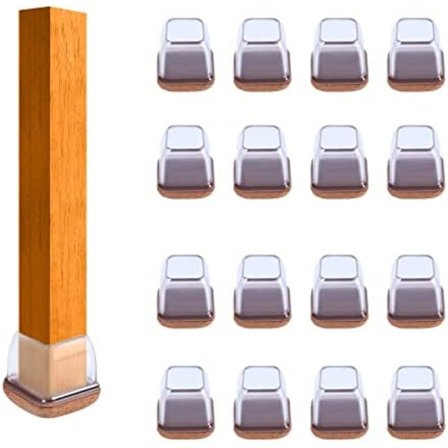 16 kpl (neliömäinen, sopii: 0,5" - 0,8") Erittäin pieni silikoninen tuolinjalan suojus