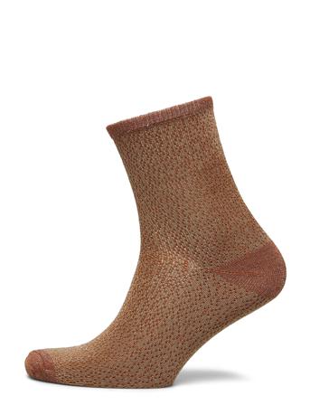 Drop Needle Glow Sock Brown Becksöndergaard