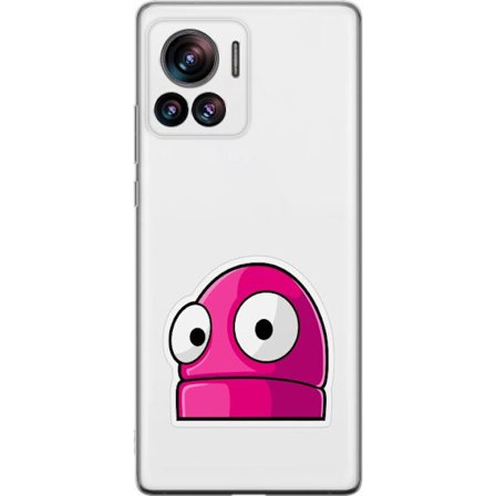 Kompatibel Mobilcover til Motorola Motorola Edge 30 Ultra Rosa tegneseriefigur med store øjne i legende og humoristisk stil