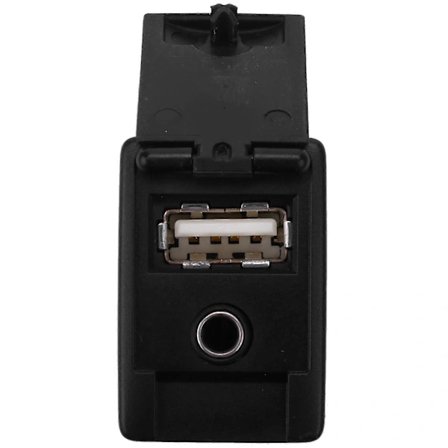 Bil AUX USB-portadapter Jack Auto for Yaris for 86190-0R010 Plast Svart