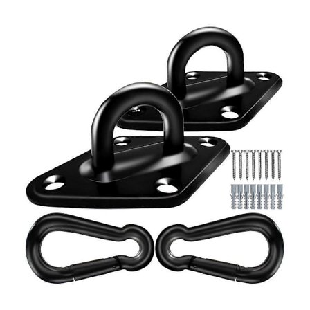 1700 lbs Belastningskapasitet Tungt Hengekøye Kroker, 2 stk M10 Rustfritt Øye Kroker, Hengekroker for Hengekøye
