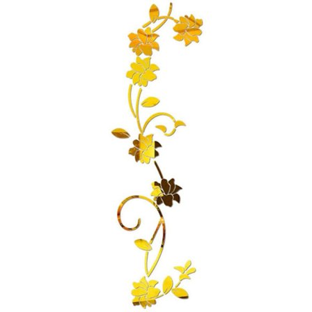 Blomsterflettet veggklistremer Rose veggklistremer DIY veggklistremer Mote Enkelt bakgrunnsvegg Hjemmespeilklistremer