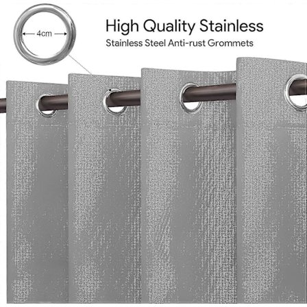 Säänkestävät ulkoverhot, vedenpitävät ulkoverhot, joissa on silmukat ylä- ja alaosassa, yksityisyyden suoja auringolta