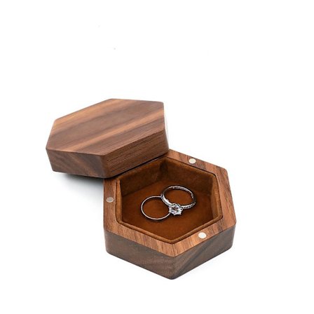 Smykkeskrin Ring Oppbevaringsboks BRUN