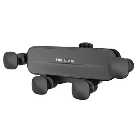 Little One Pro Bil Luftventil Telefonholder Feste Gravitasjon Mobiltelefon Stativ - Svart