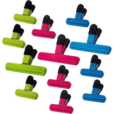 Påsklämmor, 12 st matpåsklämmor i plast för