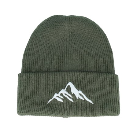 Wild Spirit - Vert cuff Bonnet - Mountain 3d Olive Green Soft Deep Cuff @ Hatstore
