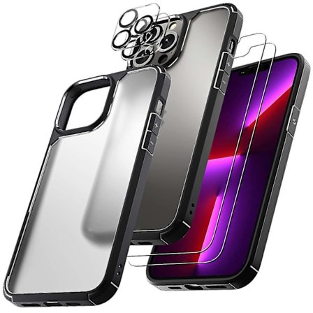 Transparent deksel for iPhone 15 Pro Max/15 Plus/15 Pro/15 med 2*skjermbeskyttere+2*kamerabeskyttelse Fullt dekkende deksel for iPhone 15-serien