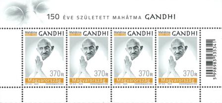 Ungarn - Ghandi - Postfrisk miniark