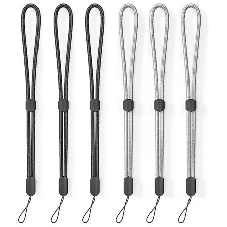 Rannehihna, 6-pakkaus säädettävä värikäs nylon, kamera, avaimet, avaimenperä, puhelin, C (FMY)