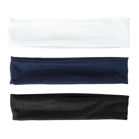 Brushworks Jersey Headbands, 3 stk.