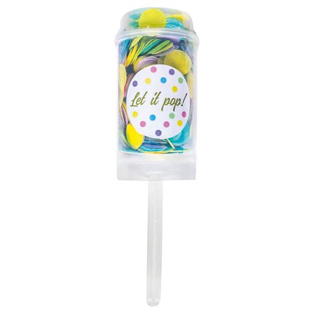 Konfetti Push Pop Flerfärgad Pastell