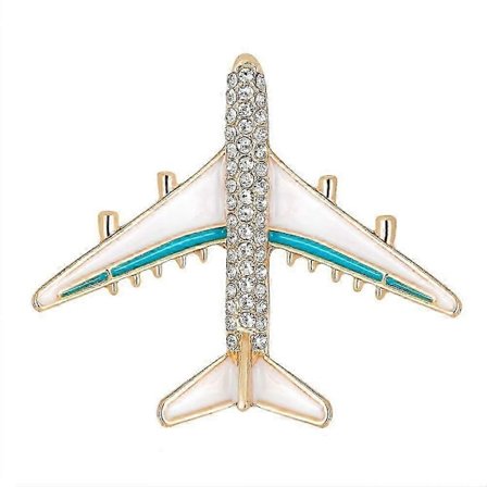 Strass Flygplansbrosch, Stilren Design för Damsmycken Present