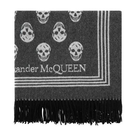 Alexander McQueen, Silky Scarves Grijs, Dames, Maat:ONE Size