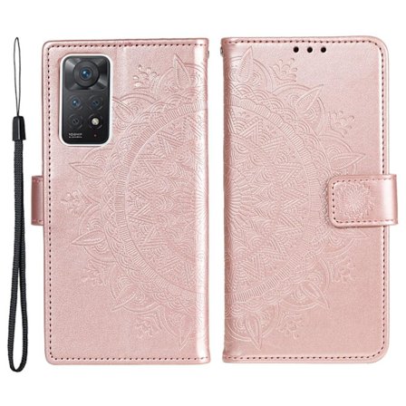 SKALO Xiaomi Redmi Note 11 Pro Mandala Plånboksfodral - Roséguld